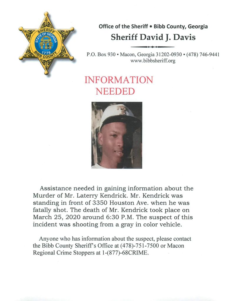Murder Investigation of Laterry Kendrick in Macon, GA