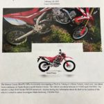 Stolen Motorcycle Honda CRF250