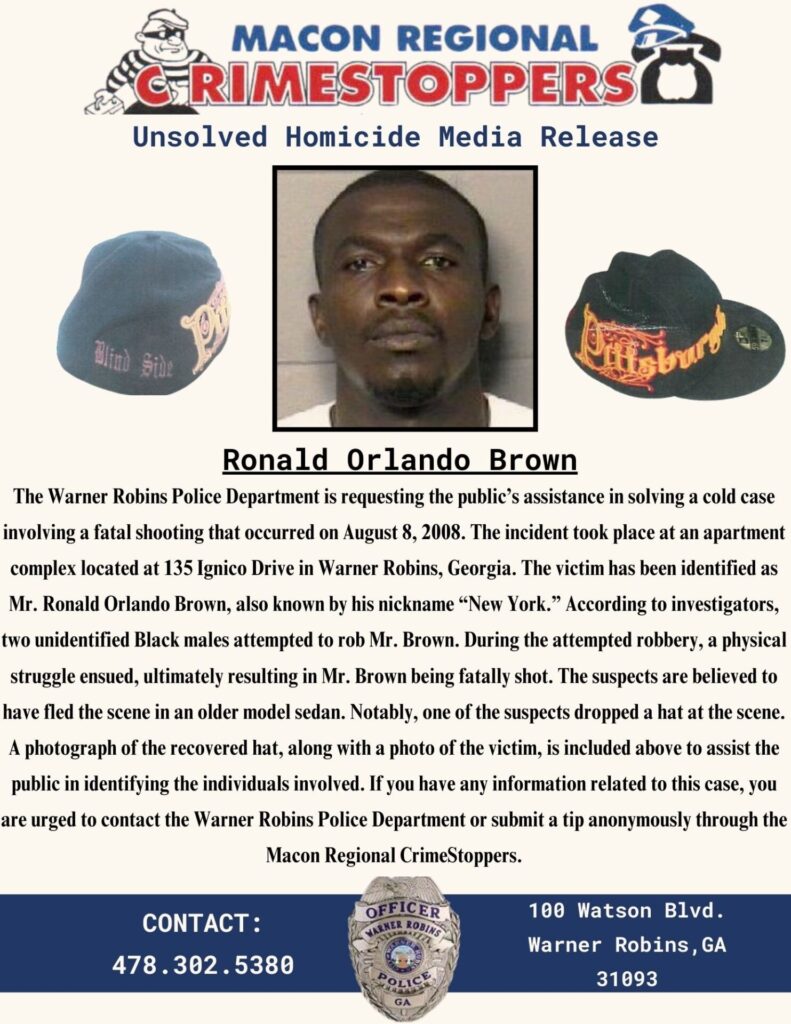 Unsolved Homicide: Seeking Justice for Ronald Orlando Brown